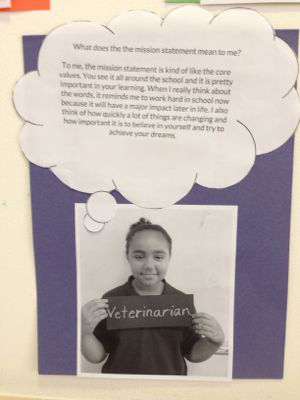 To me, the mission statement is kind of like the c...